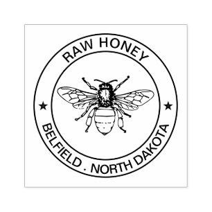 Personalised Business Logo Stamp- Bees Stamper  Rubber Stamp