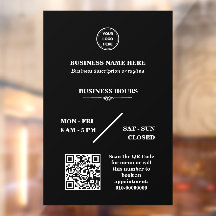 Personalised Business Logo Store Open Hours Door