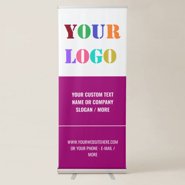 Personalised Business Logo Text Retractable Banner (Front)