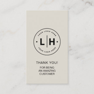 Personalised Business Logo Thank You Card