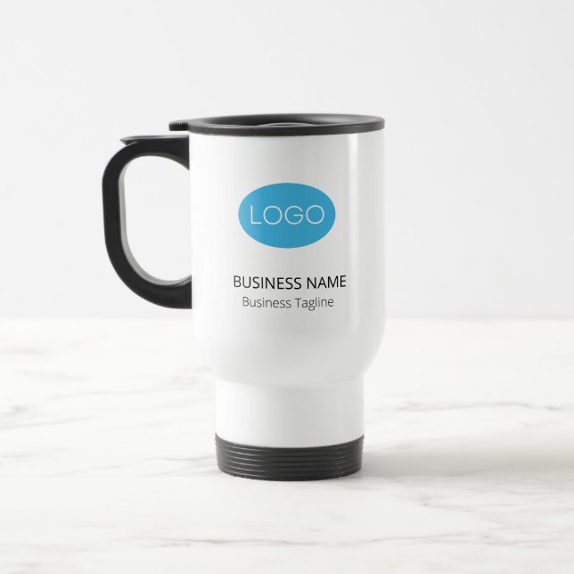 Personalised Business Logo Travel Travel Mug (Left)