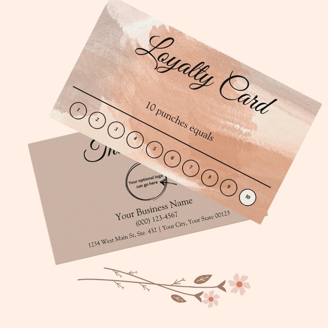 Personalised Business Loyalty Punch Card with Logo (Creator Uploaded)