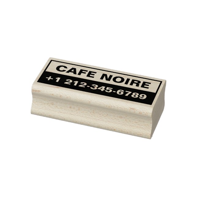 Personalised Business Maple Wood Stamp (Stamp)