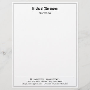 Personalised Business Modern Framed Letterhead