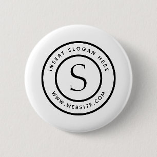 Personalised Business Monogram 6 Cm Round Badge