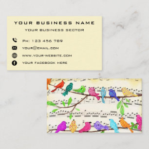 Personalised Business Name Contact Info - Fresh Business Card