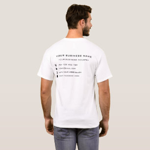 Personalised Business Name Info Company T-Shirt