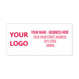 Personalised Business Name Logo Address Classic  Self-inking Stamp