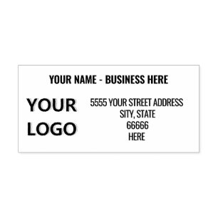 Personalised Business Name Logo Address Stamp