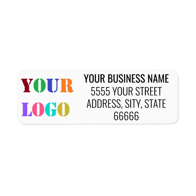 Personalised Business Name Return Address Labels (Front)
