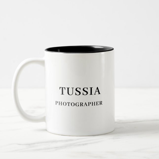 Personalised Business Name Two Tone Mug (Left)