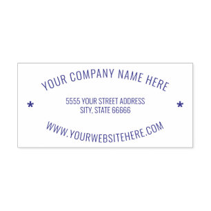Personalised Business Name Website Address Stamp