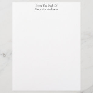 Personalised Business Personal White Letterhead 