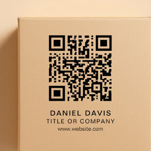 Personalised Business Professional QR Code Rubber Stamp