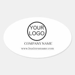 Personalised Business Promotional Logo Oval Sticker
