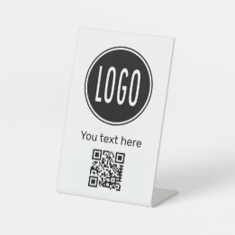 Personalised Business Promotional Logo, qr code Pedestal Sign