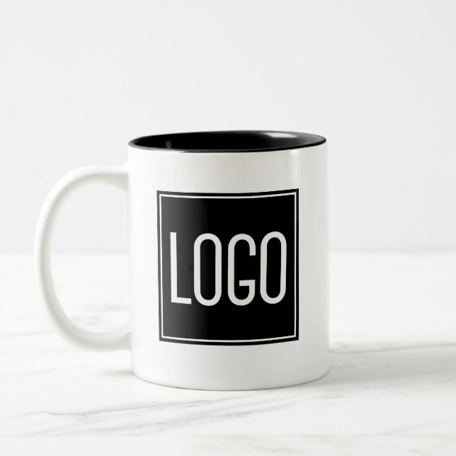 Personalised Business Promotional Logo Two-Tone Coffee Mug (Left)