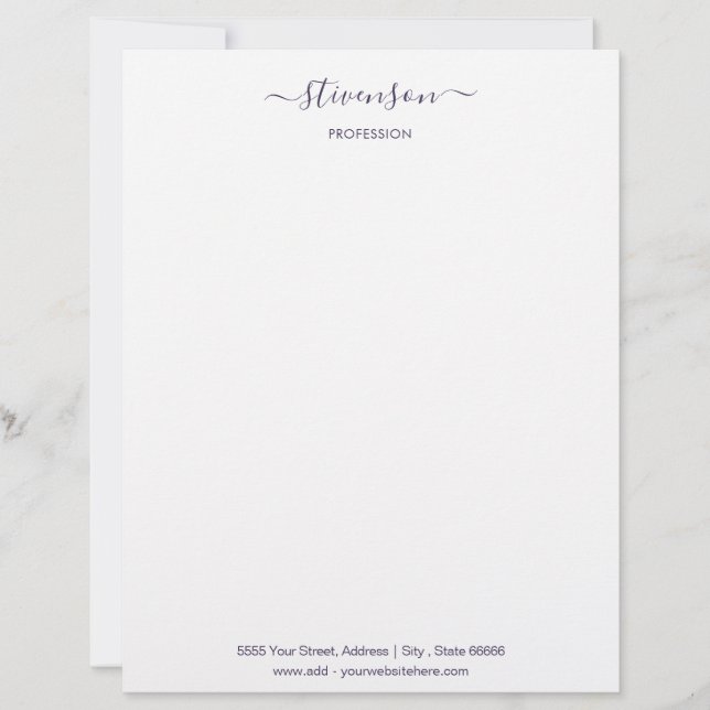 Personalised Business QR Code Letterhead Template (Front)