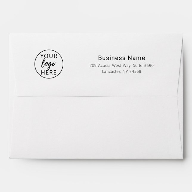 Personalised Business Return Address Envelope (Back (Top Flap))