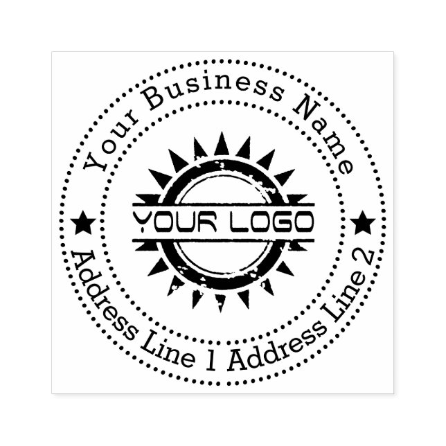 Personalised Business Return Address With Logo Rubber Stamp (Imprint)