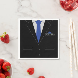 Personalised Business Suit Napkins Your Name Text