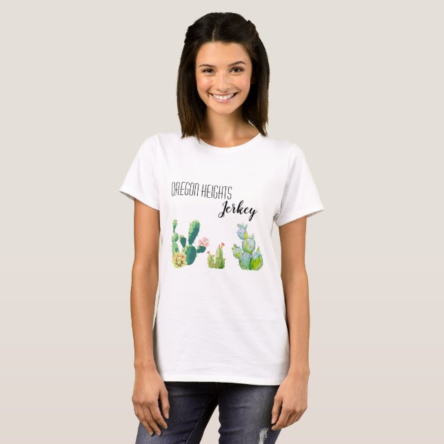 Personalised Business T-Shirt Bohemian Cactus Succ (Front Full)