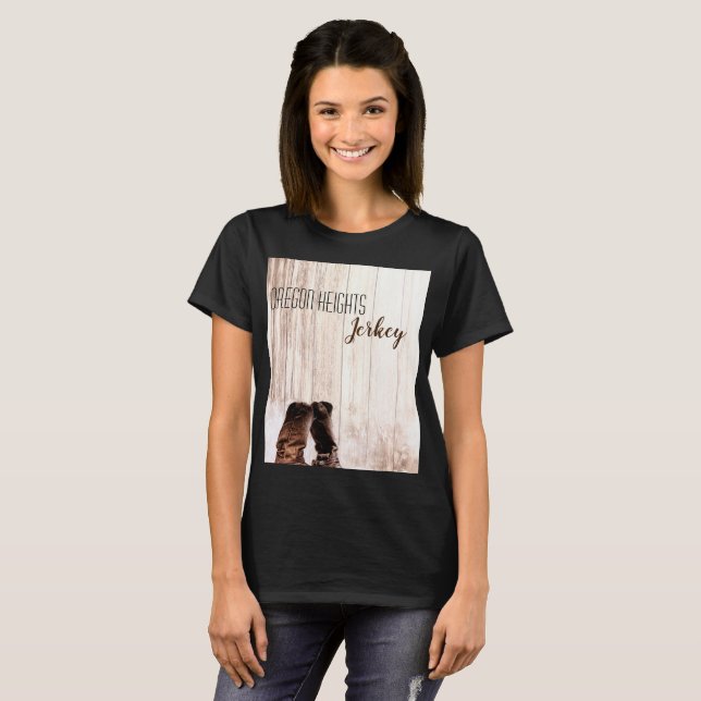 Personalised Business T-Shirt Boots Country Rustic (Front Full)