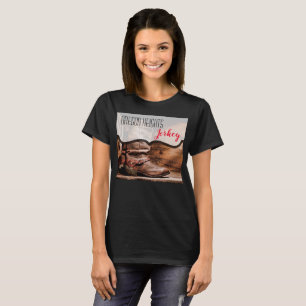 Personalised Business T-Shirt Cowboy Boots Barn Wo