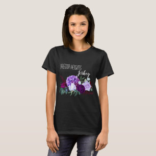 Personalised Business T-Shirt Lavender Hibiscus on