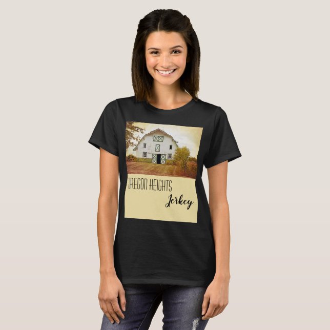 Personalised Business T-Shirt Sunset Barn Country (Front Full)