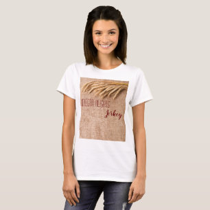 Personalised Business T-Shirt Wheat on Burlap Sack