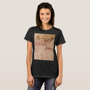 Personalised Business T-Shirt Wheat on Burlap Sack