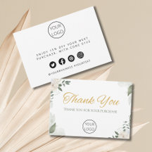 Personalised Business Thank You Card