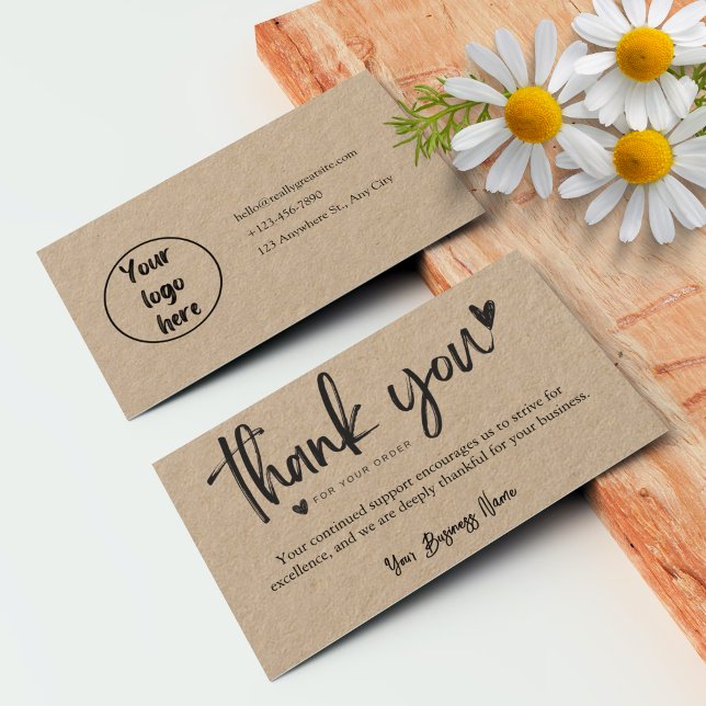 Personalised Business Thank You Card Templates (Personalized Business Thank You Card Templates brown 2)
