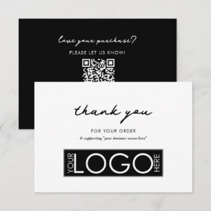 Personalised Business Thank You Logo Black White