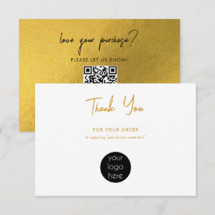 Personalised Business Thank You Logo Gold Card