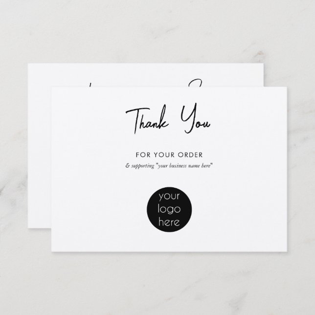 Personalised Business Thank You Logo Kraft (Front/Back)