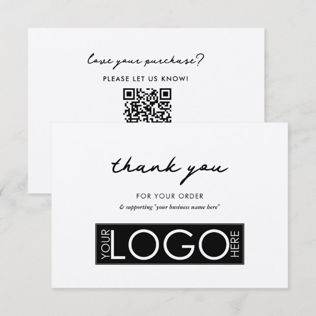 Personalised Business Thank You Logo Rustic Kraft (Front/Back)