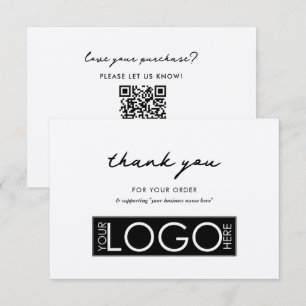 Personalised Business Thank You Logo Rustic Kraft Card