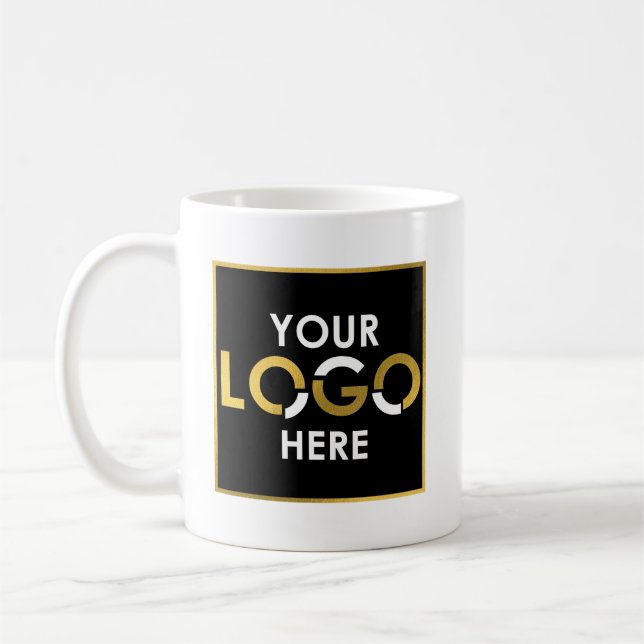 Personalised Business Your Logo Here Promotional Coffee Mug (Left)