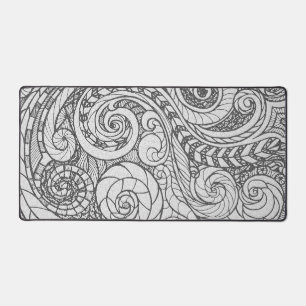 Personalised Busy Art Doodle Design Desk Mat