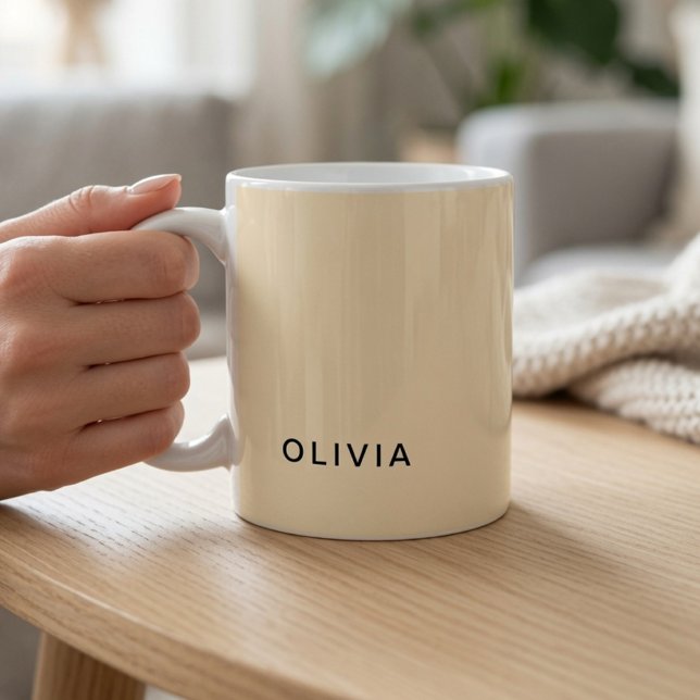 Personalised Buttercream Custom Name  Coffee Mug (Creator Uploaded)