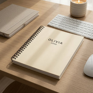 Personalised Buttercream Custom Name Notebook