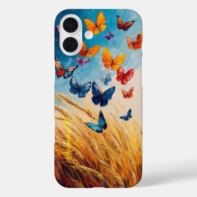 Personalised Butterflies in the Wheatfield Case-Mate iPhone Case (Back)