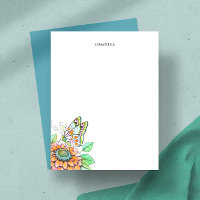 Personalised Butterfly and Floral Stationery
