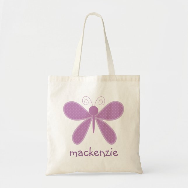 Personalised Butterfly Bookbag Tote Bag (Front)