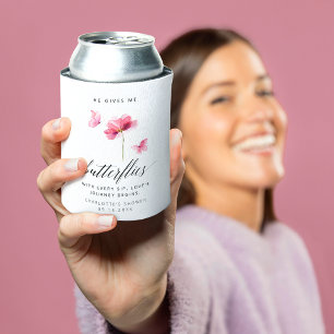 Personalised Butterfly Can Cooler