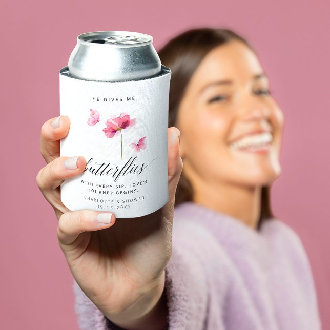 Personalised Butterfly Can Cooler (Creator Uploaded)