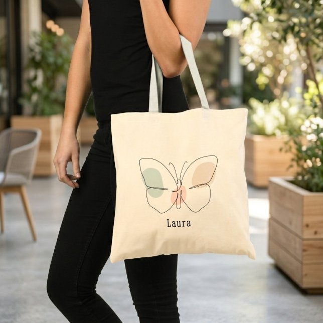 Personalised Butterfly Canvas Tote Bag (Creator Uploaded)