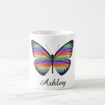 Personalised Butterfly Coffee Mug